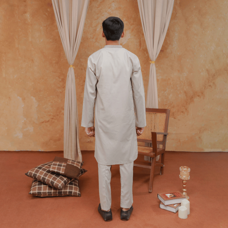 Boys Grey Kurta Pajama | Soft cotton