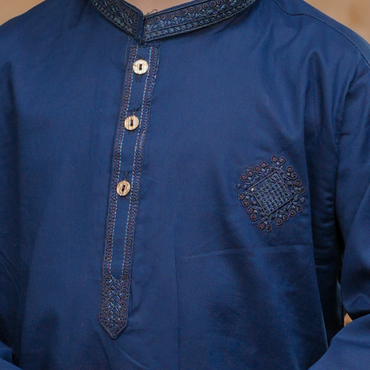 Boys Blue Kurta Pajama | Soft Cotton