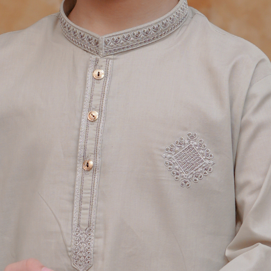 Boys Grey Kurta Pajama | Soft cotton