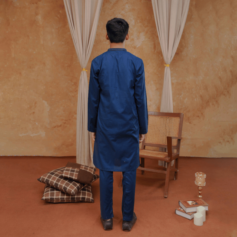 Boys Blue Kurta Pajama | Soft Cotton