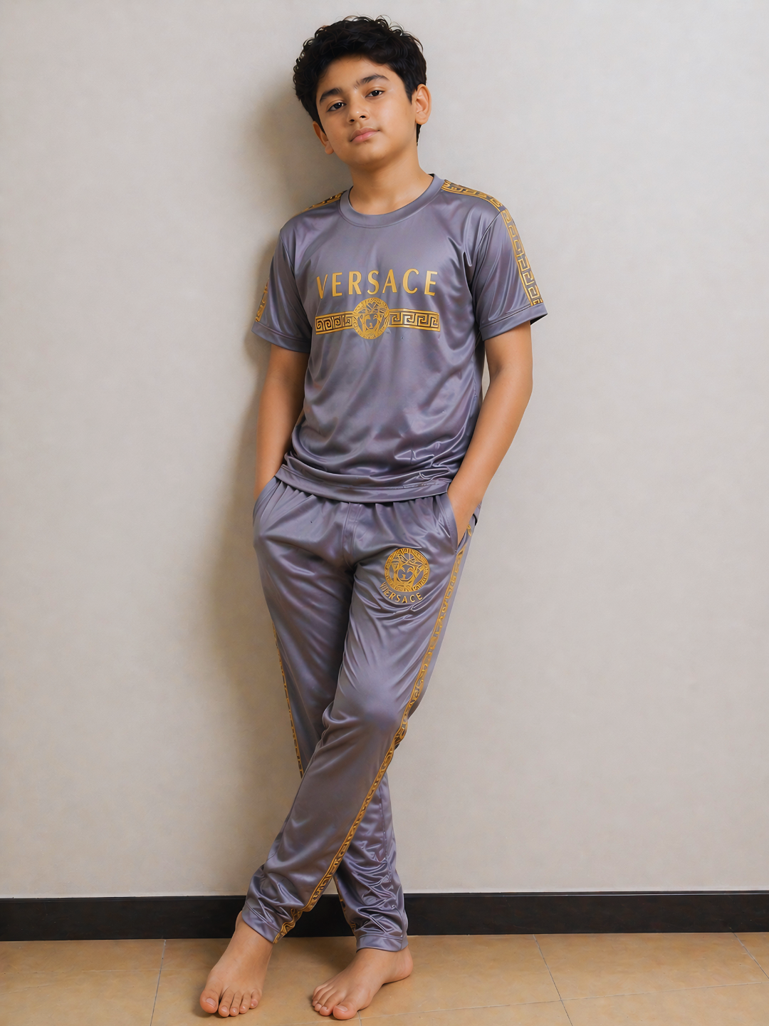 Boys Grey Premium TrackSuits