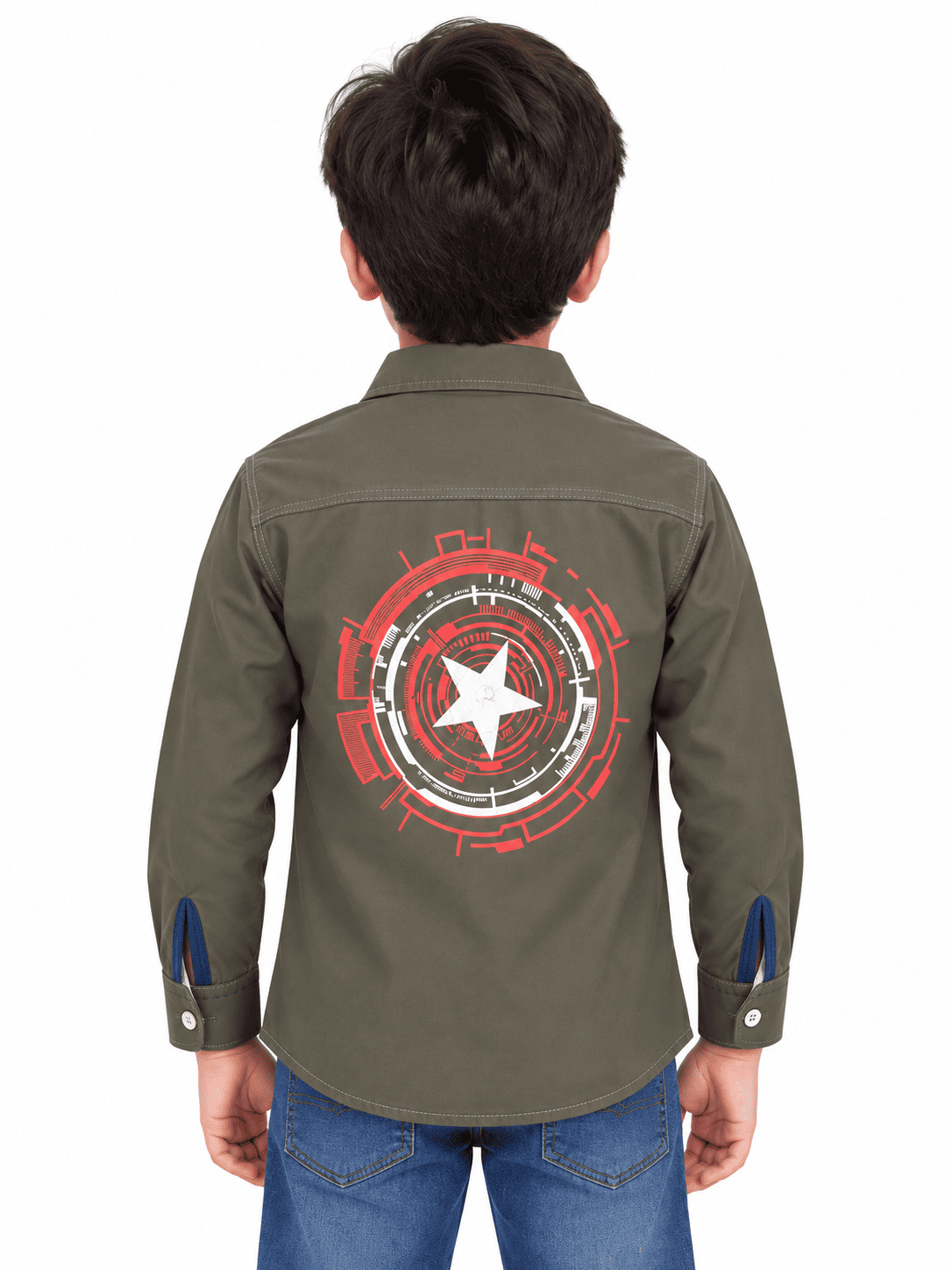 Boys Brown Premium Shirts With inner