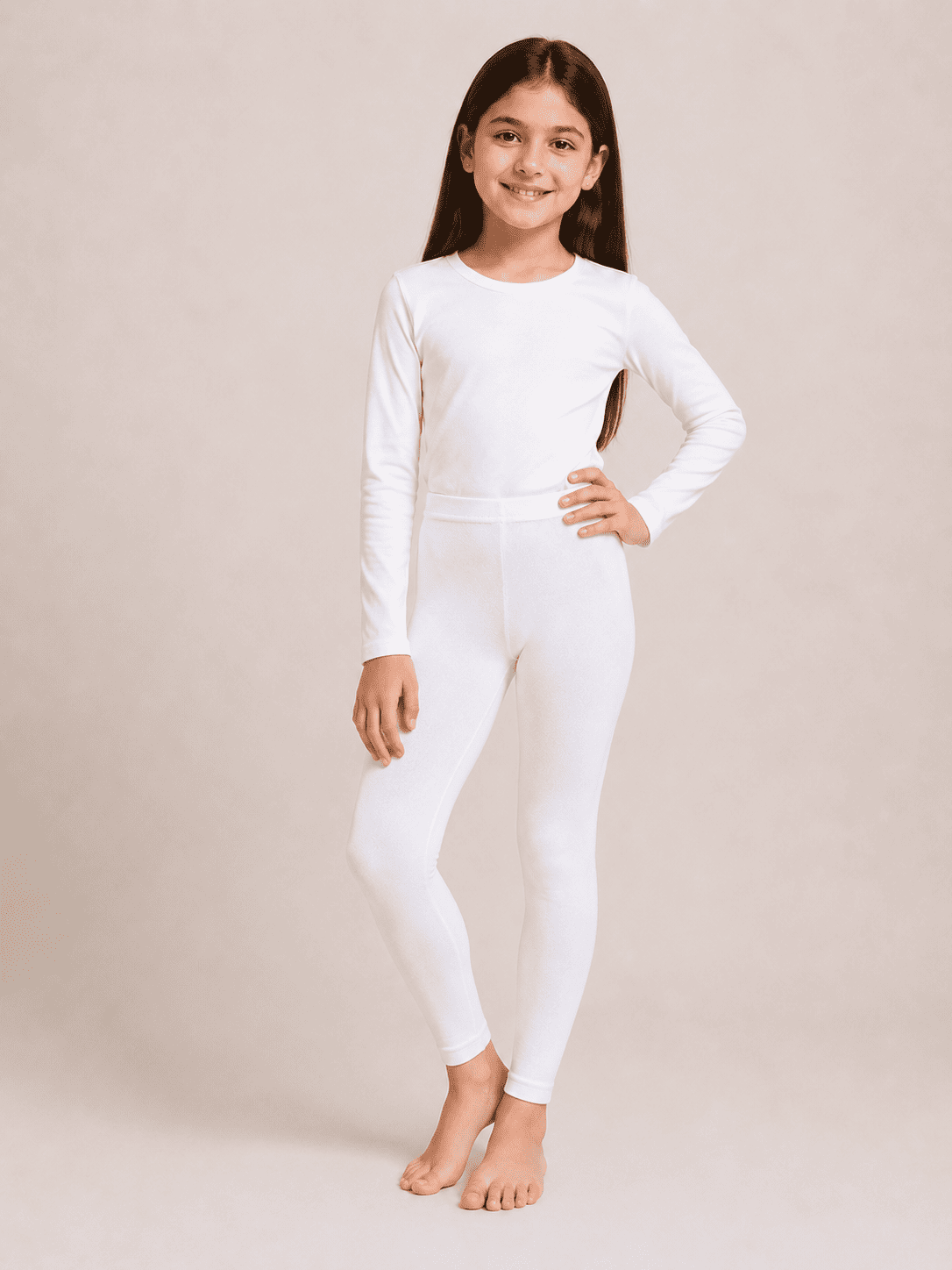 White & Black Color Family (1-12 Years Girls Tights)