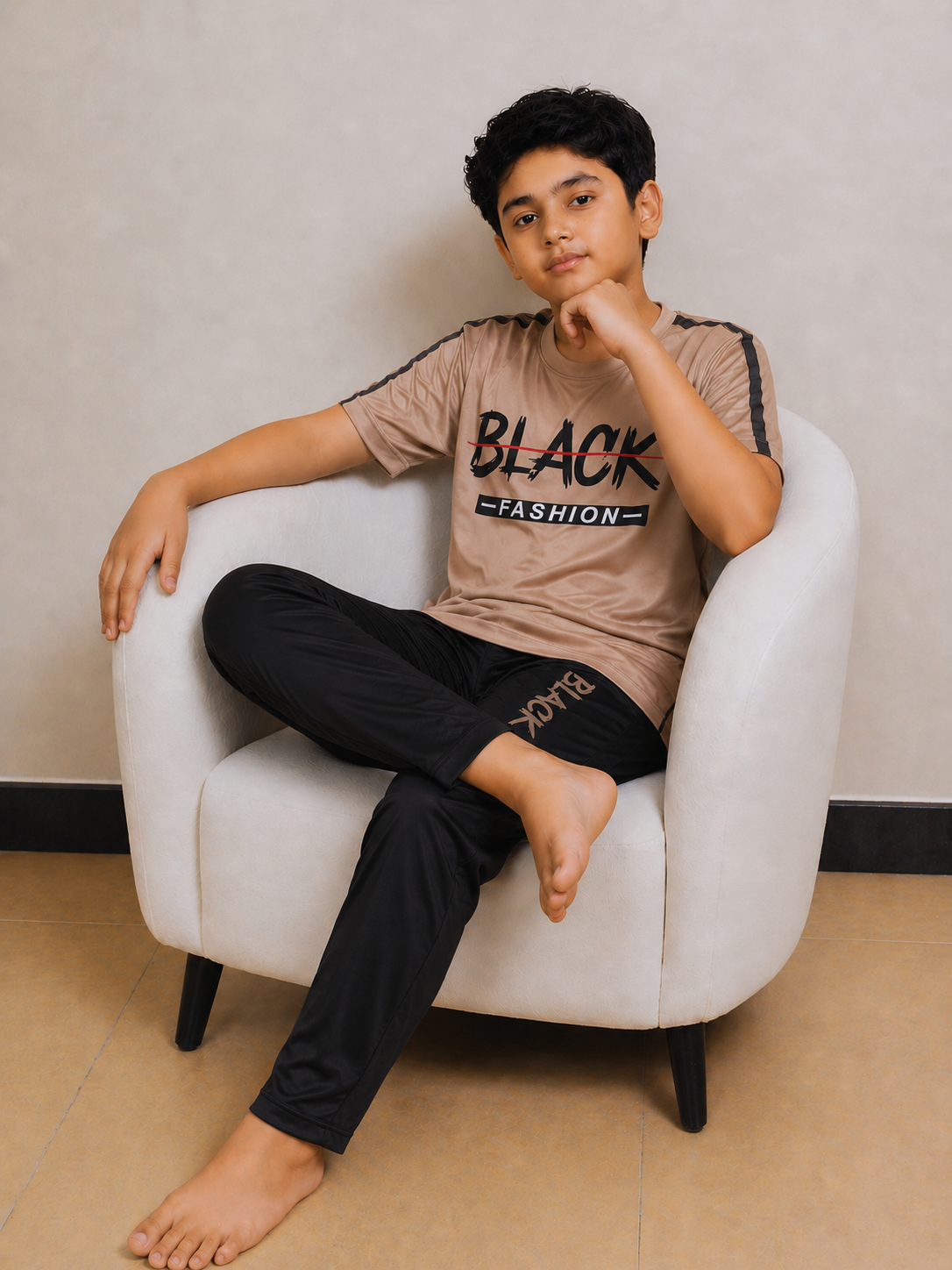 Boys Premium Skin&Black Tracksuits
