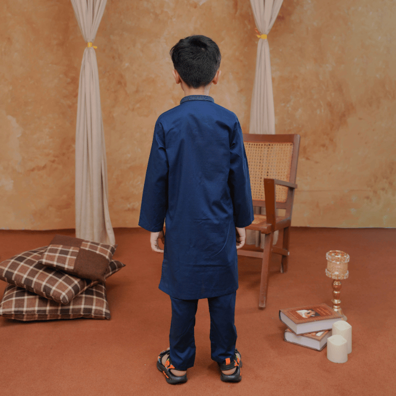 Boys Blue Kurta Pajama | Soft Cotton