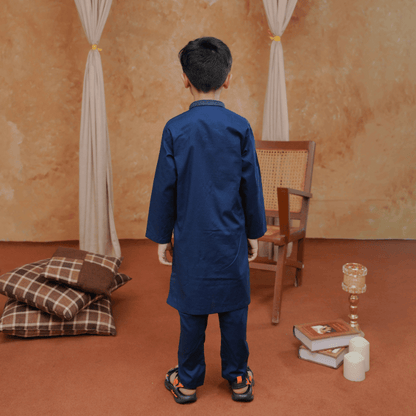Boys Blue Kurta Pajama | Soft Cotton