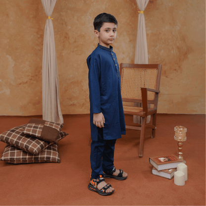 Boys Blue Kurta Pajama | Soft Cotton