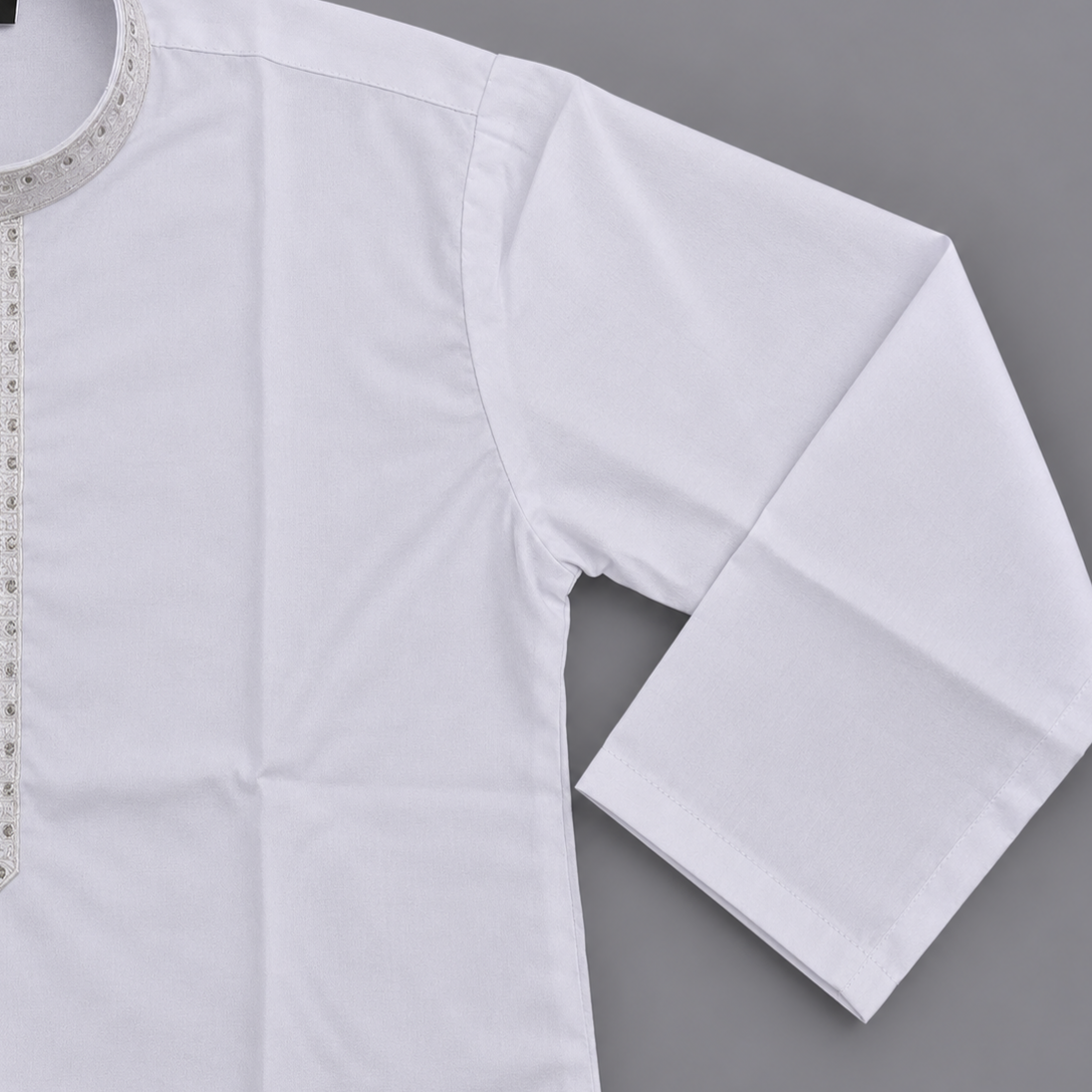 Boys White Wash & Wear Shalwar Kameez | Ages 4 To 14 Years