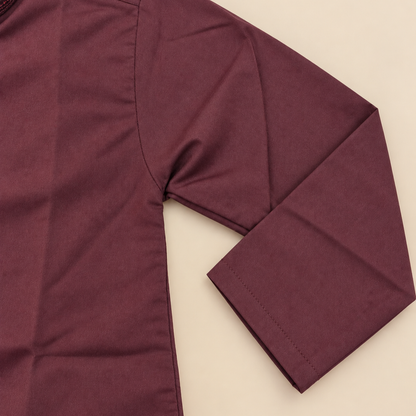 Boys Mehroon Wash & Wear Shalwar Kameez | Ages 4 To 14 Years
