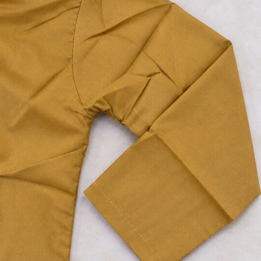 Boys Mustard Wash & Wear Shalwar Kameez | Ages 4 To 14 Years