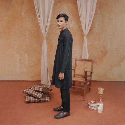 Boys Black Kurta Pajama | Soft Cotton