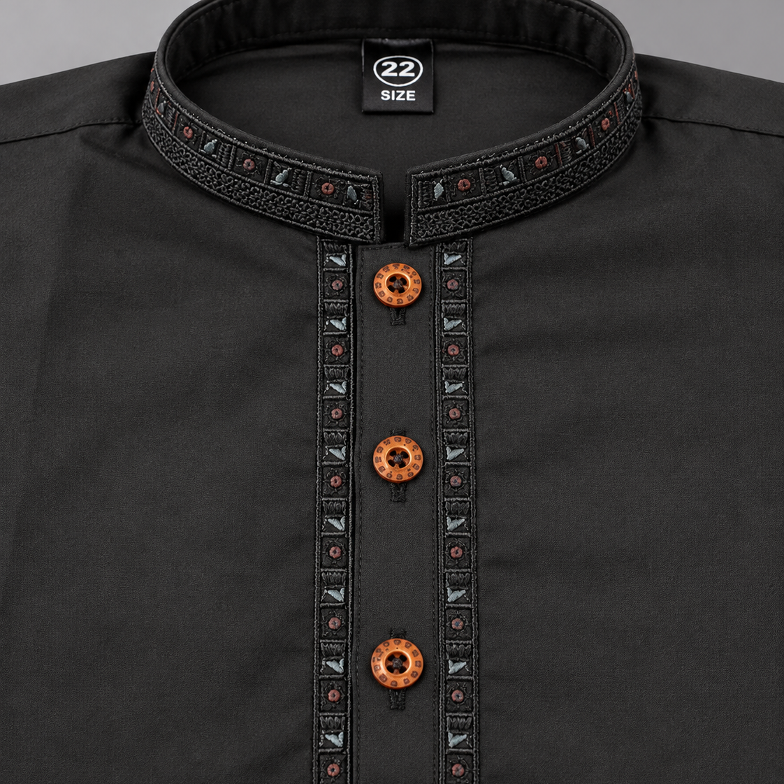 Boys Black Wash & Wear Shalwar Kameez | 3–14 Years