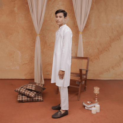 Boys White Kurta Pajama | Soft Cotton