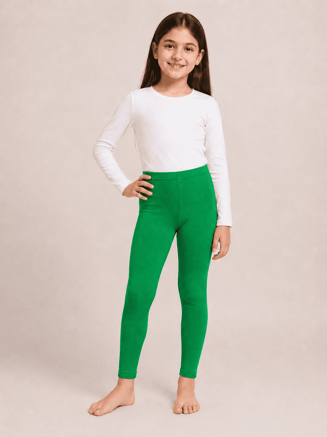 Green Color Family (1-12 Years Girls Tights)