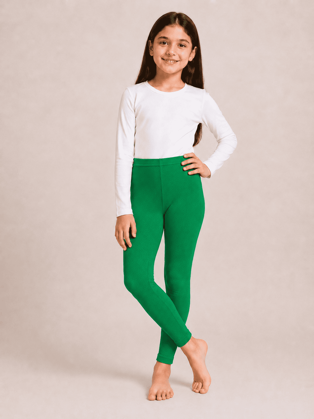 Green Color Family (1-12 Years Girls Tights)