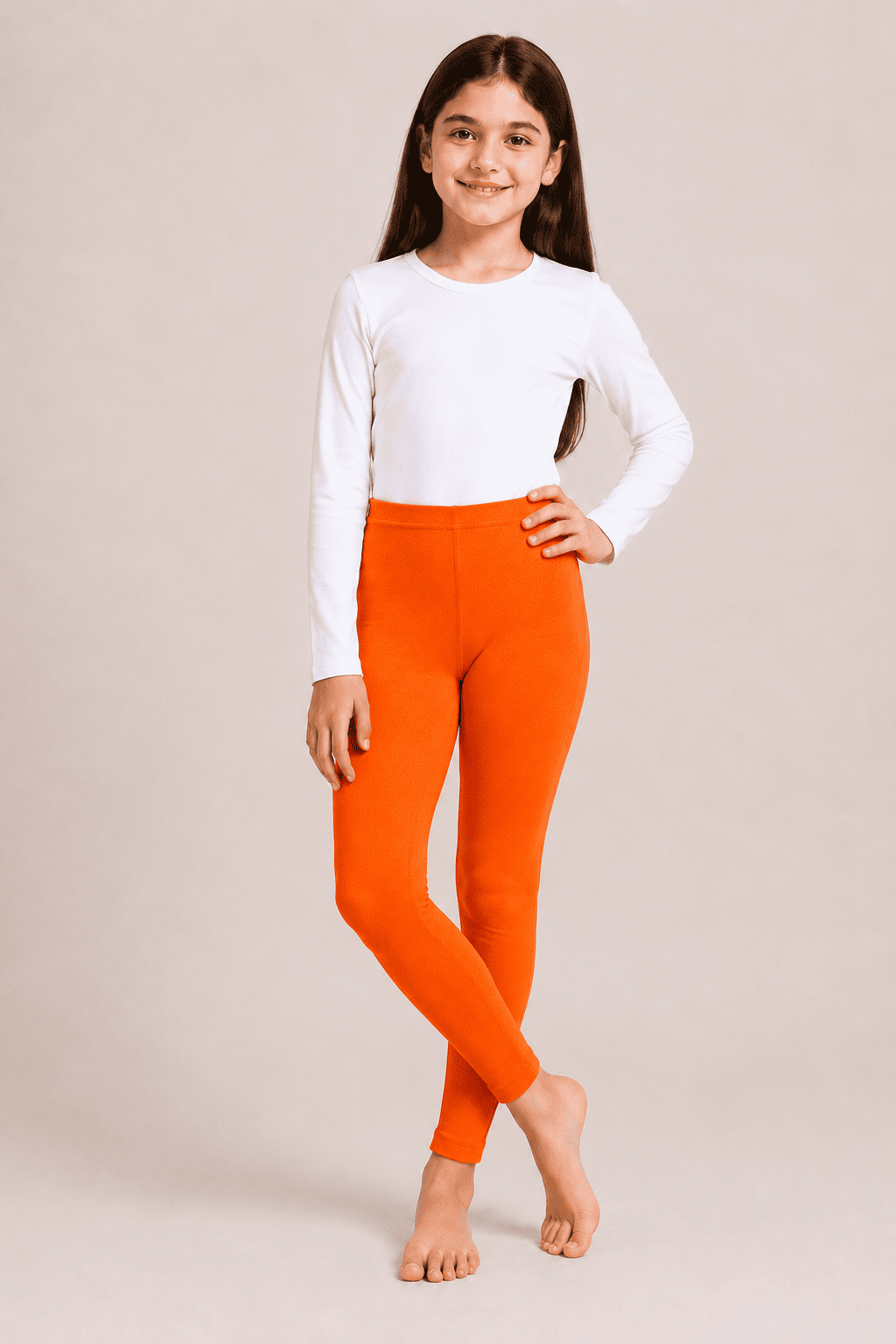 Orange Color Family (1-12 Years Girls Tights)