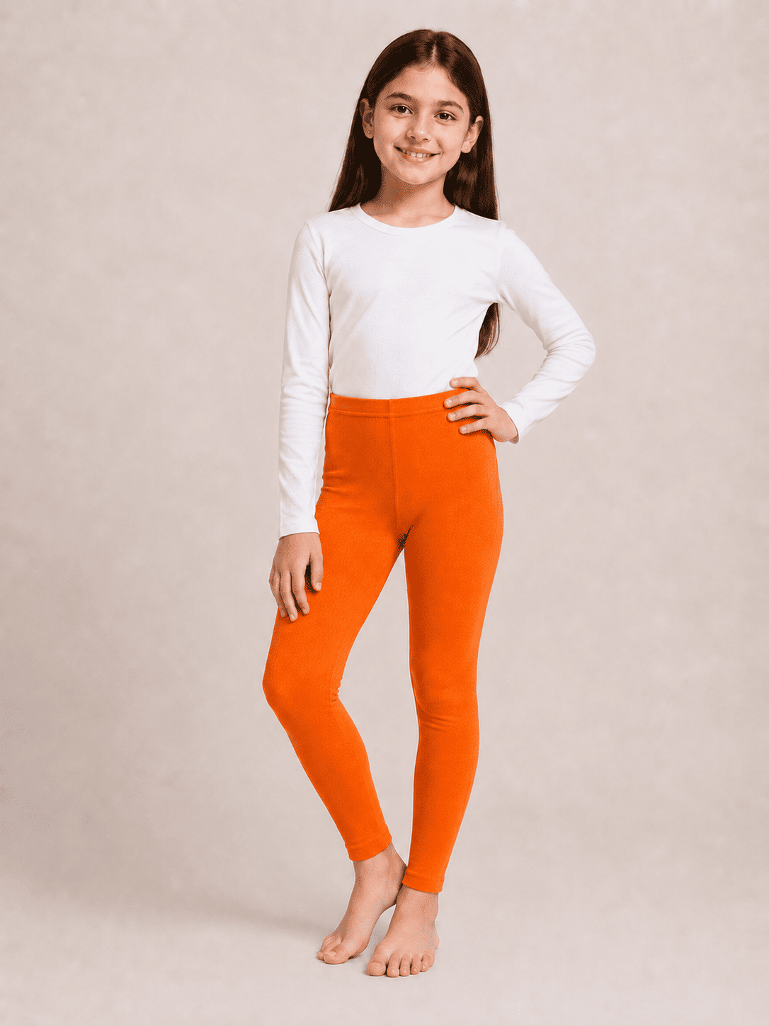 Orange Color Family (1-12 Years Girls Tights)