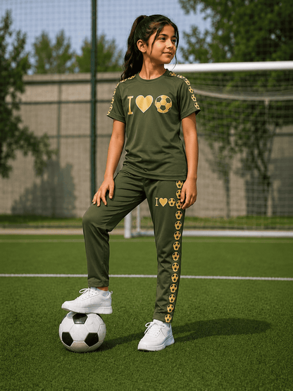 Football Lover Green Both Boya&Girls Premium Tracksuits