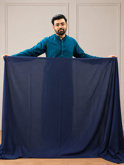 Gents UnStitched Navy Blue Premium Soft Cotton Suit