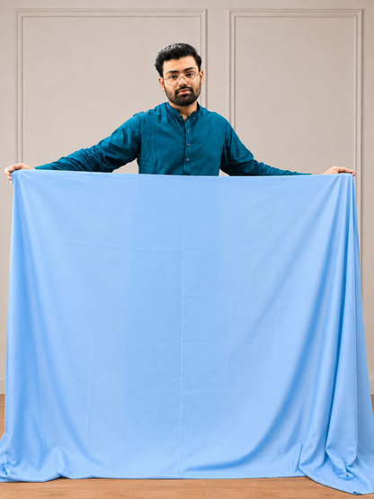 Gents UnStitched Sky Blue Premium Soft Cotton Suit