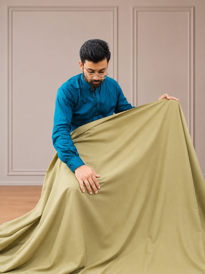 Gents UnStitched Golden Premium Soft Cotton Suit