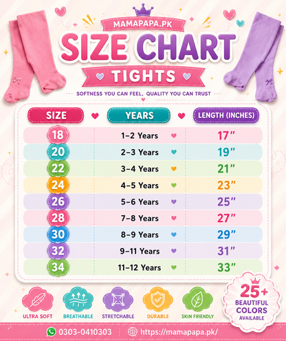 Girls Premium Tights (1-12) Years