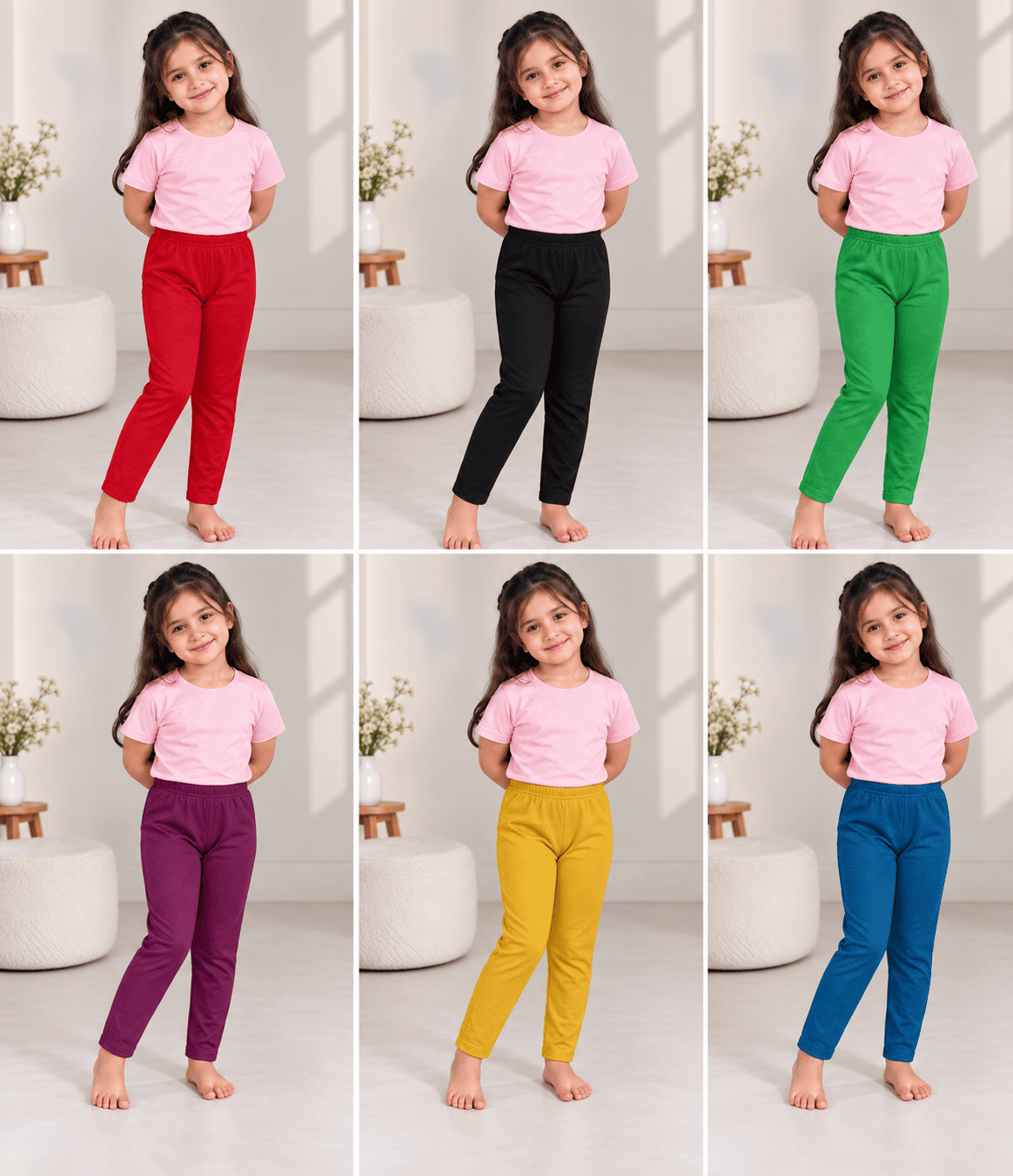 Girls Tights – Pack of 6 Dark Colors
