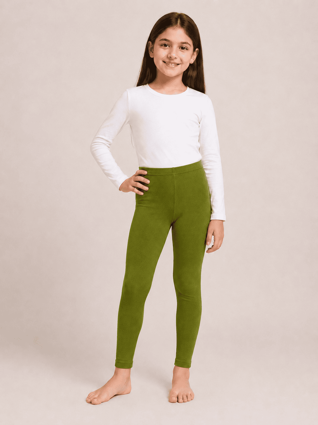 Green Color Family (1-12 Years Girls Tights)