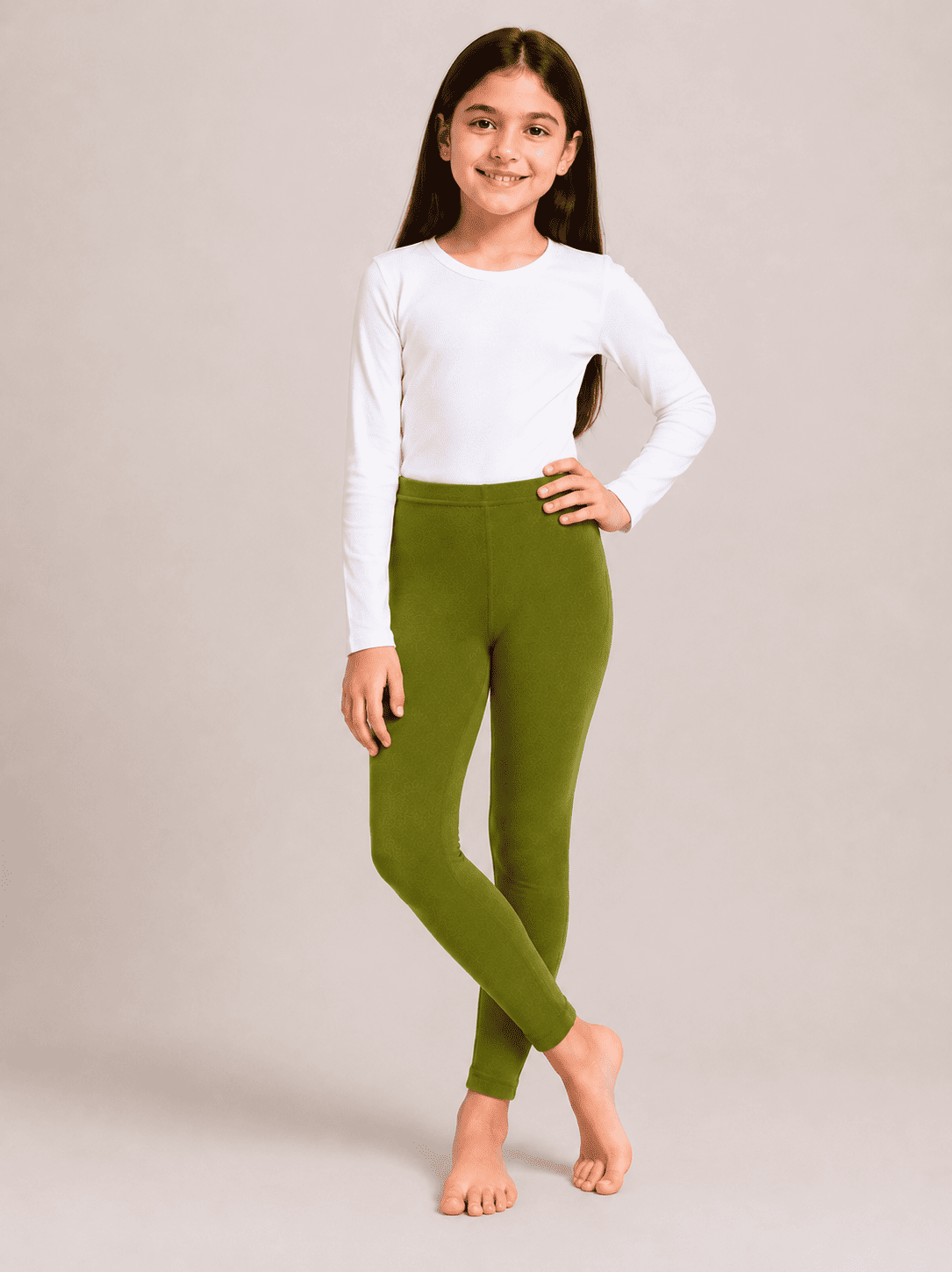 Green Color Family (1-12 Years Girls Tights)
