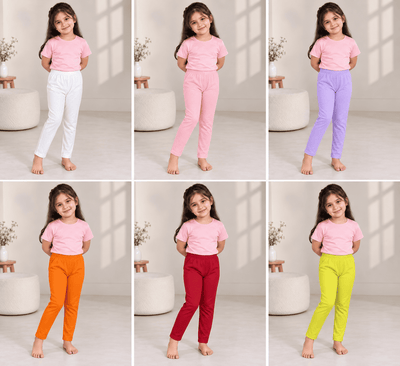 Girls Tights – Pack of 6 Elegant Colors