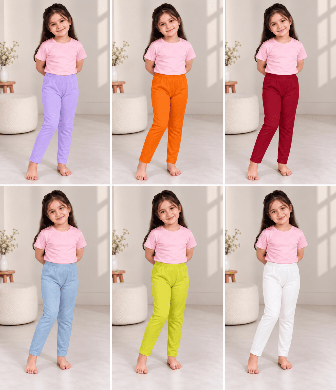 Girls Tights – Pack of 6 Favorite Colors