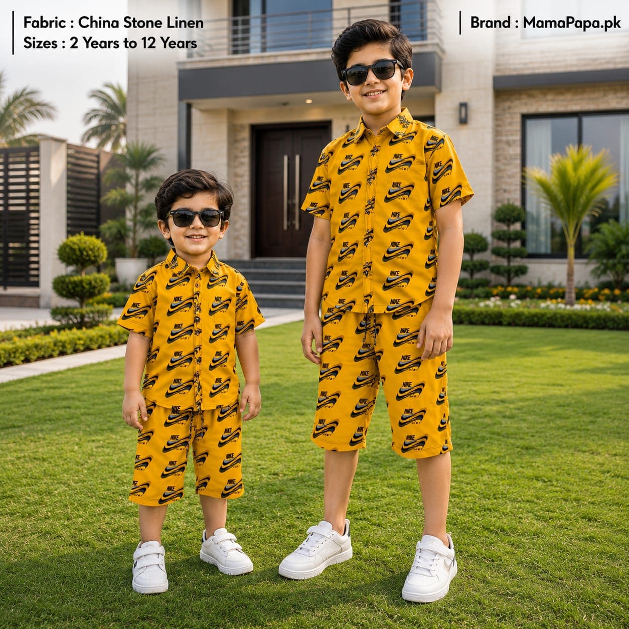 China Diamond Linen Niker Shirts For Kids