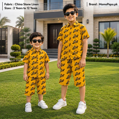 China Diamond Linen Niker Shirts For Kids