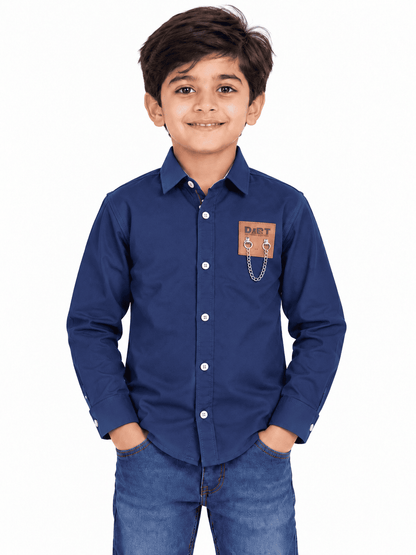 Boys Blue Premium Shirts With inner