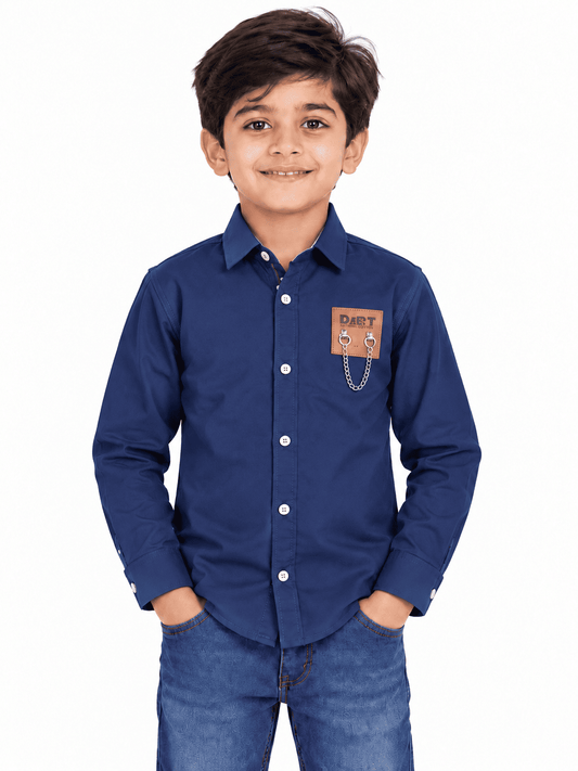 Boys Blue Premium Shirts With inner