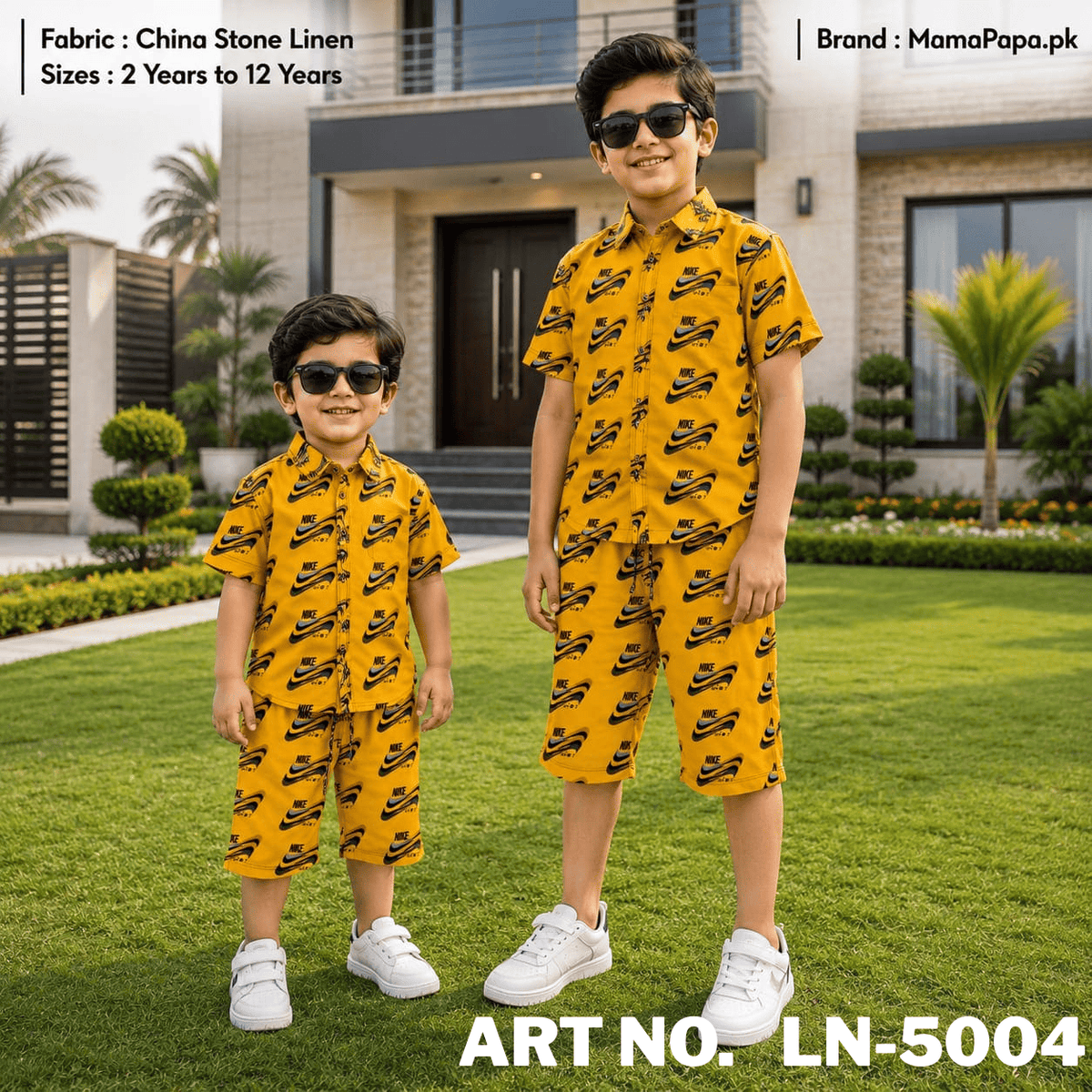 China Diamond Linen Niker Shirts For Kids