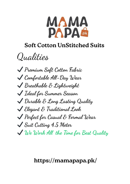 Gents UnStitched Mint Green Premium Soft Cotton Suit