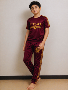 Boys Mehroon Premium TrackSuits