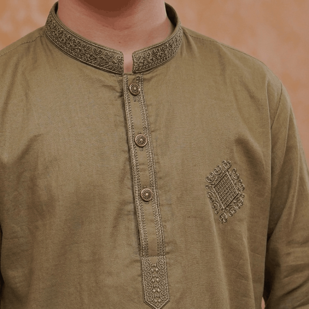 Boys Mendhi Kurta Pajama | Soft Cotton