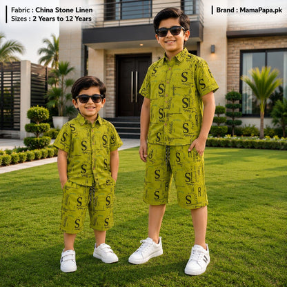 China Diamond Linen Niker Shirts For Kids