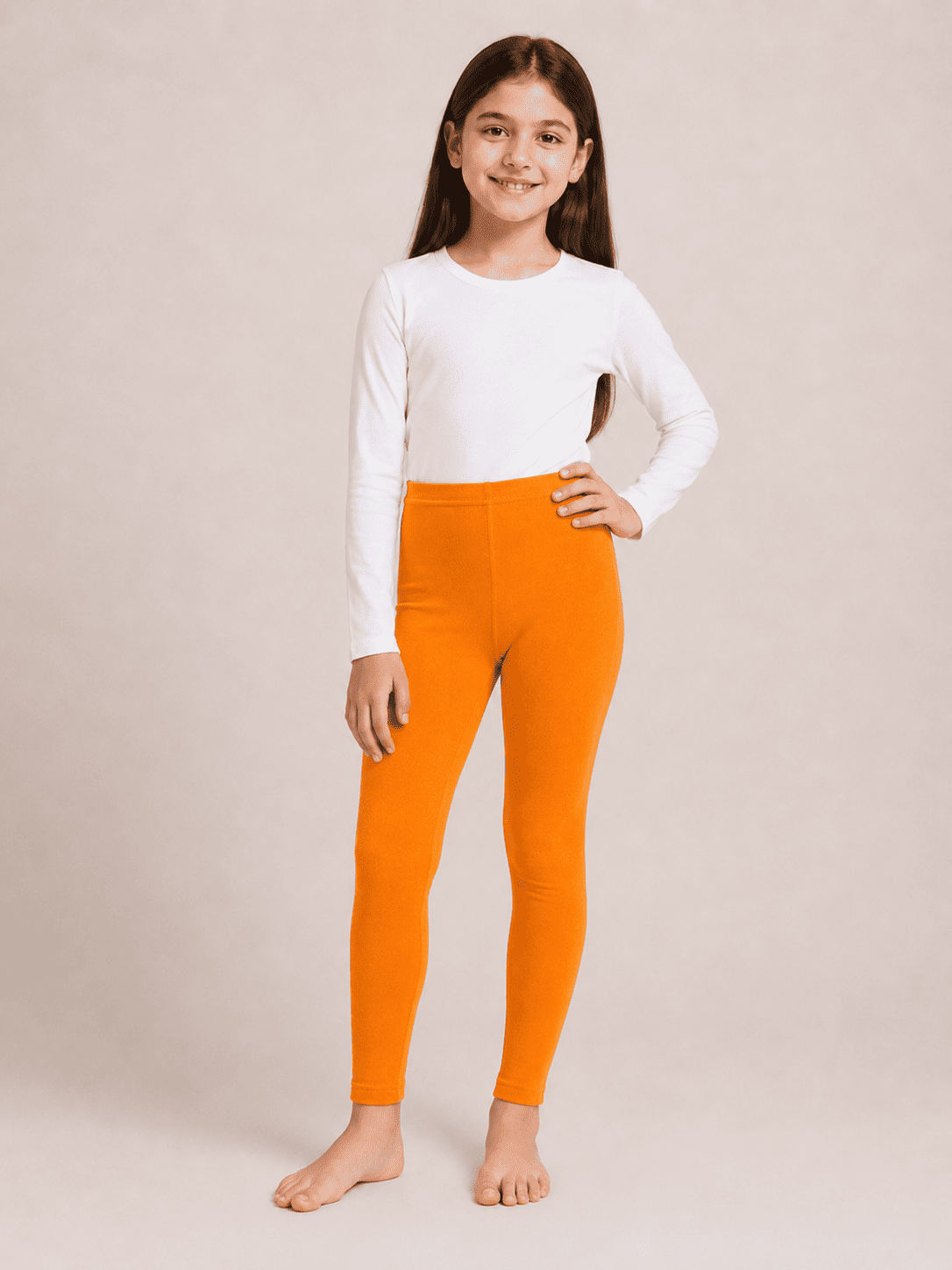 Orange Color Family (1-12 Years Girls Tights)