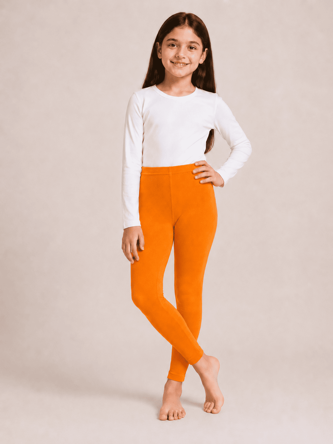 Orange Color Family (1-12 Years Girls Tights)