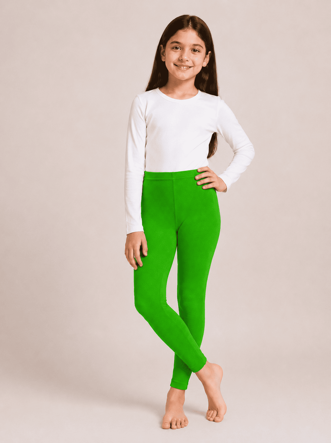 Green Color Family (1-12 Years Girls Tights)