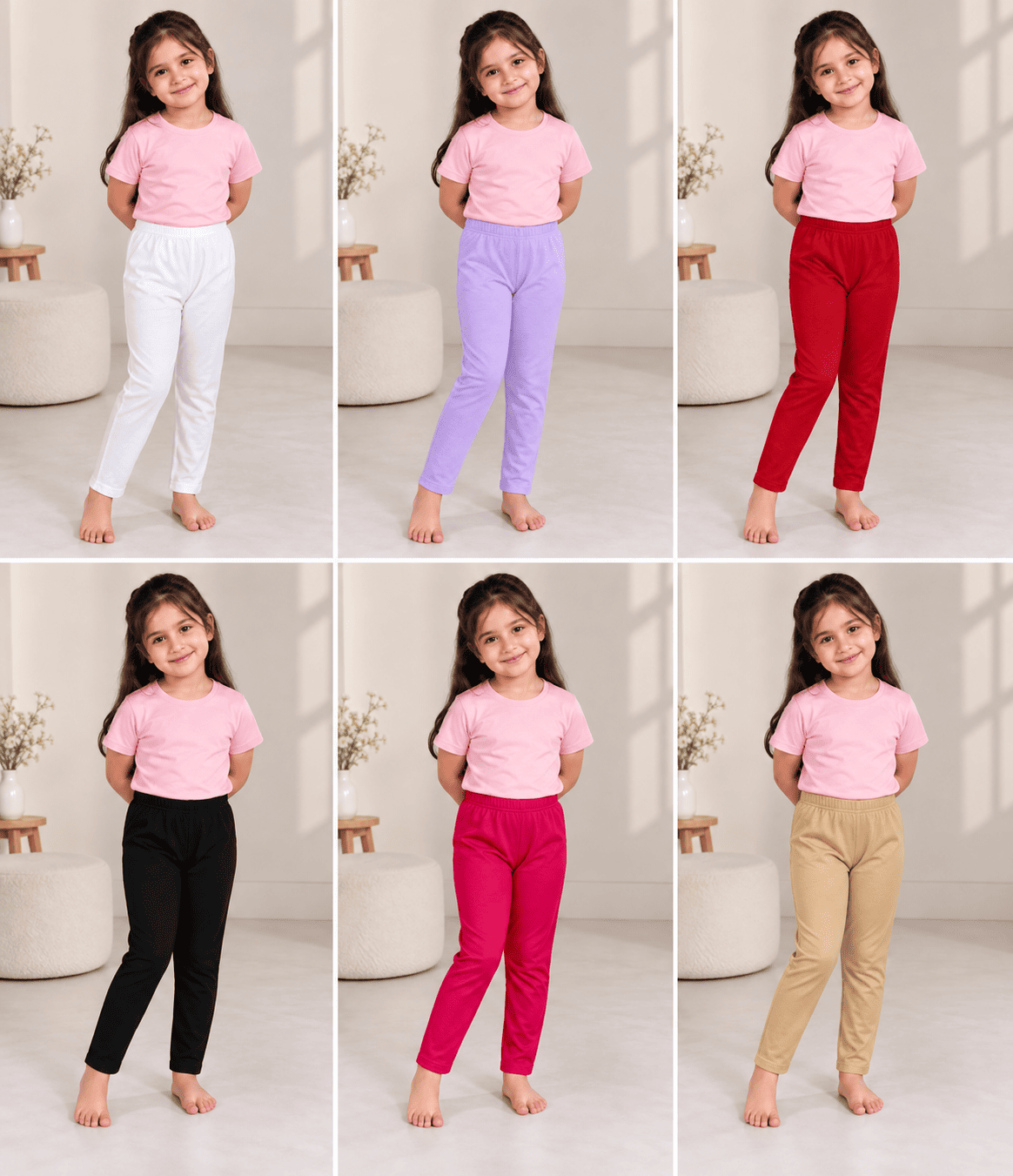 Girls Tights – Pack of 6 Trending Colors