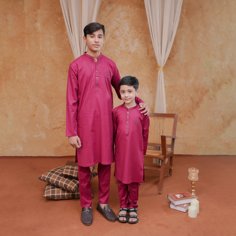 Boys Red Kurta Pajama | Soft Cotton