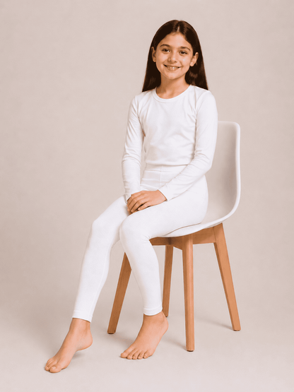White & Black Color Family (1-12 Years Girls Tights)