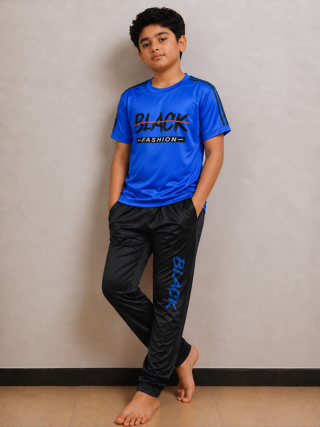 Boys Blue&Black Premium Tracksuits