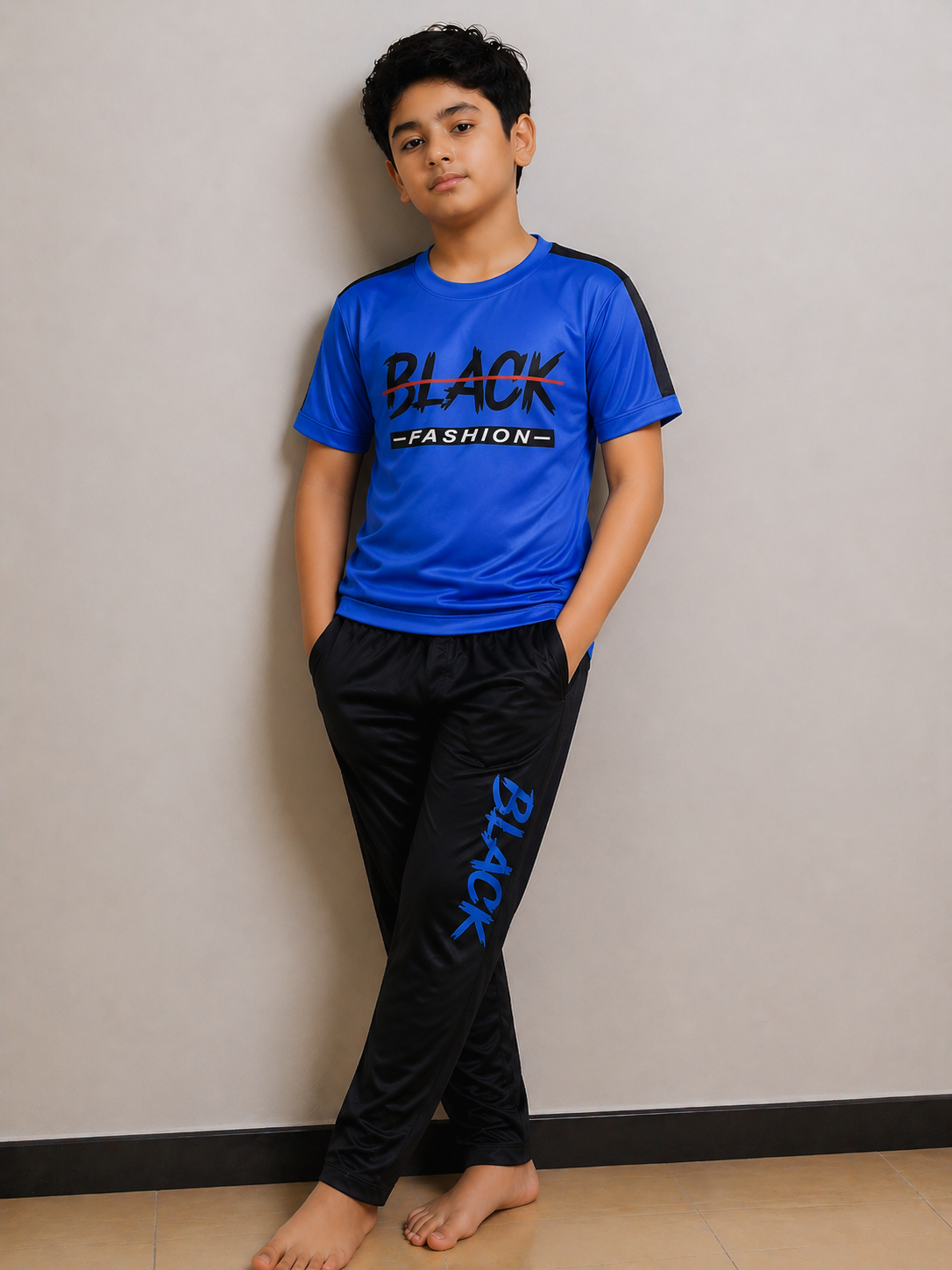 Boys Blue&Black Premium Tracksuits