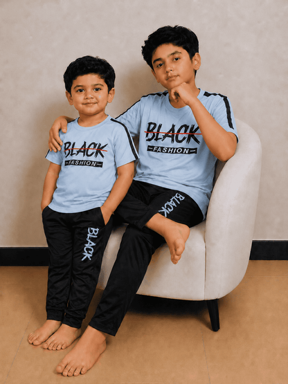 Boys Premium Grey&Black Tracksuits