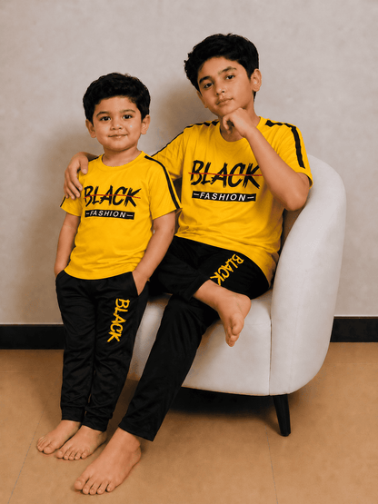 Boys Premium Yellow&Black Tracksuits